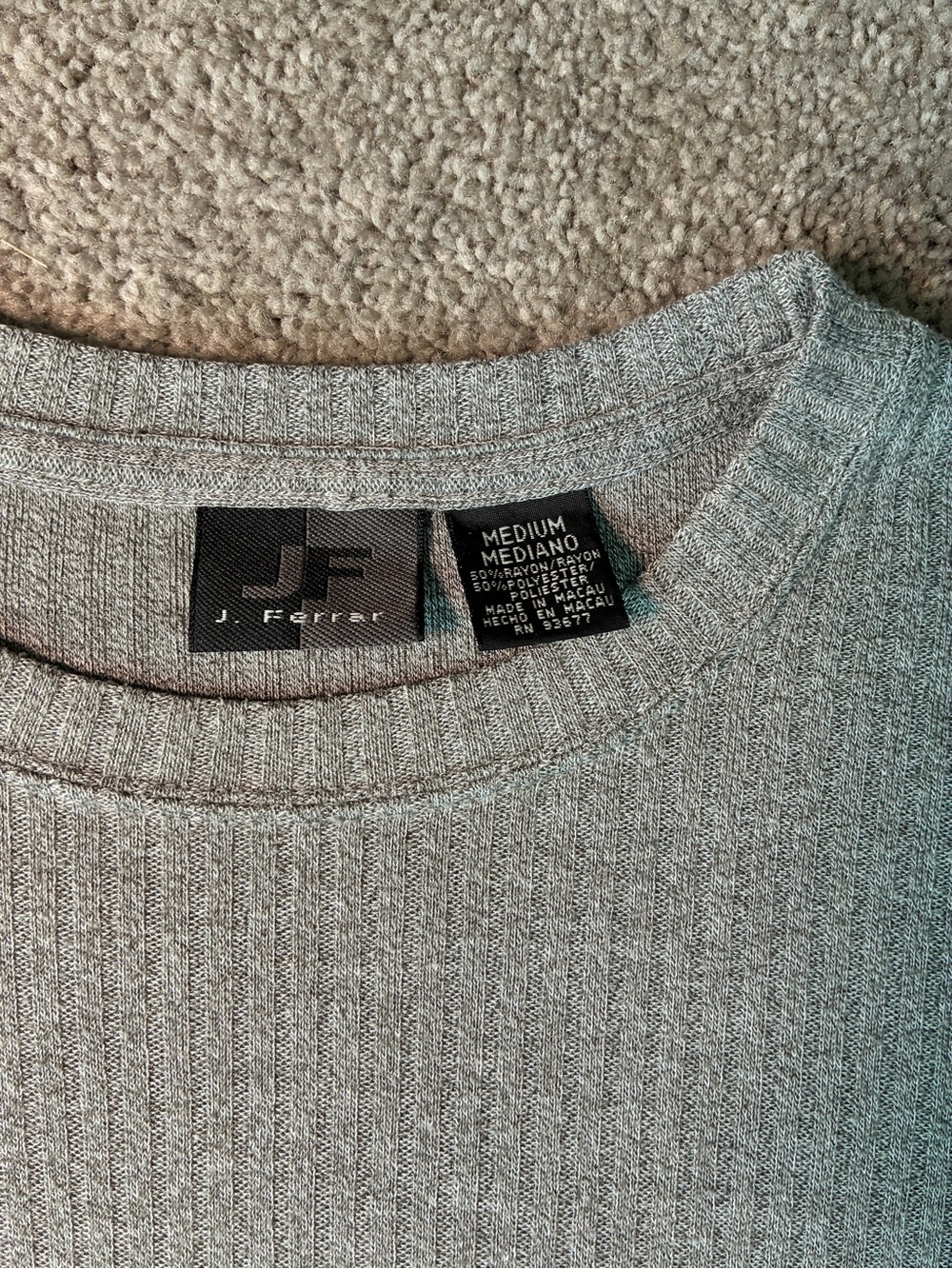J. Ferrar Ribbed Knit Short Sleeve Medium - Picture 4 of 4